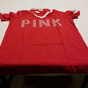 Red and white tshirt